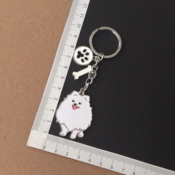 ๐50% OFF/3+...Pomeranian Dog Keychain (White) - Picture 6 of 11